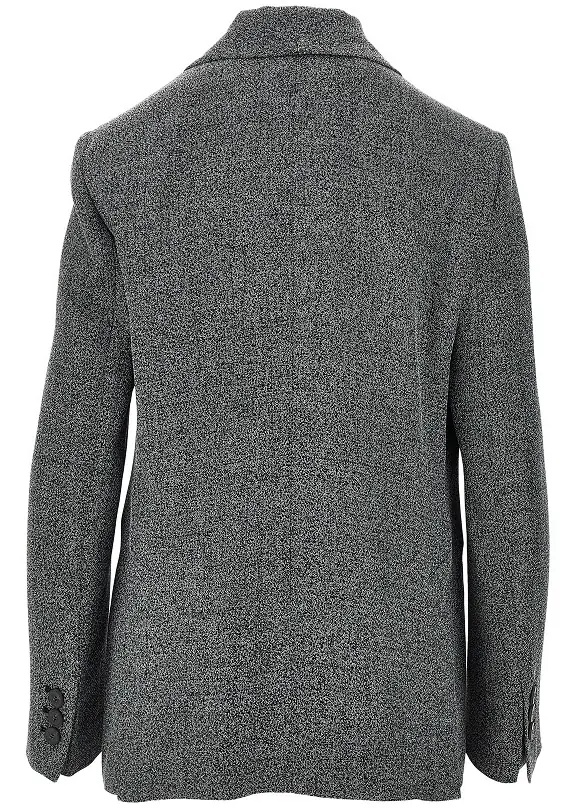 Sacou Mouliné fabric double-breasted jacket - Img 3