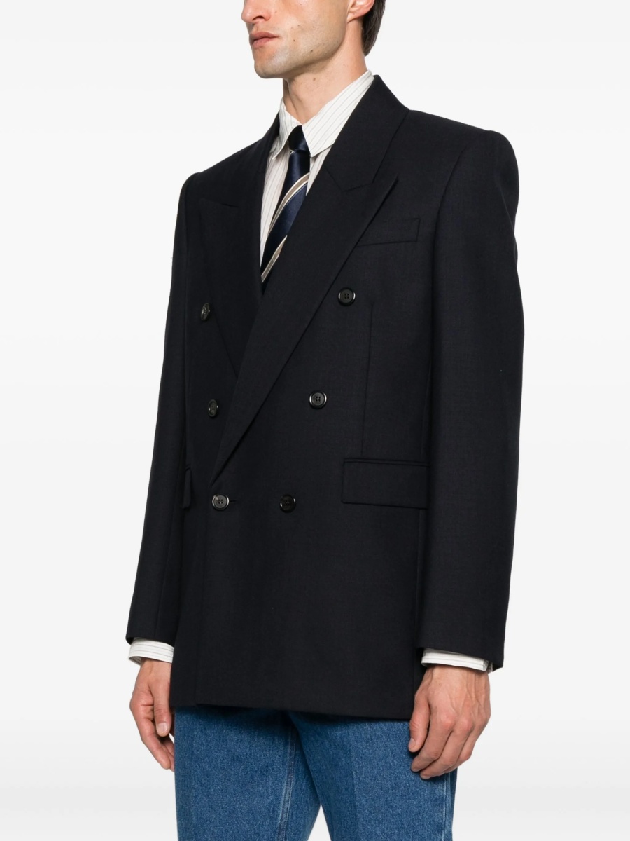 Sacou Saint Laurent albastru din lana - Img 3