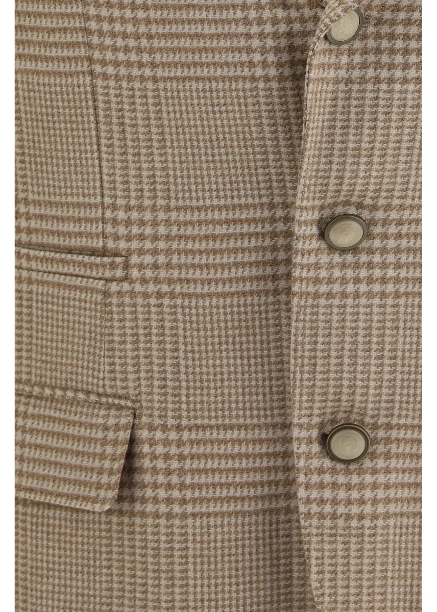 Sacou Single breasted checked Blazer - Img 3