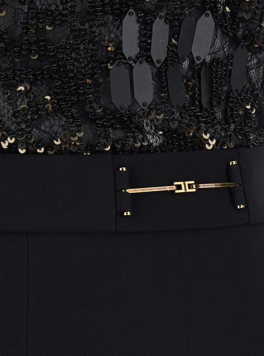 Salopeta Elisabetta Franchi neagra - Img 3