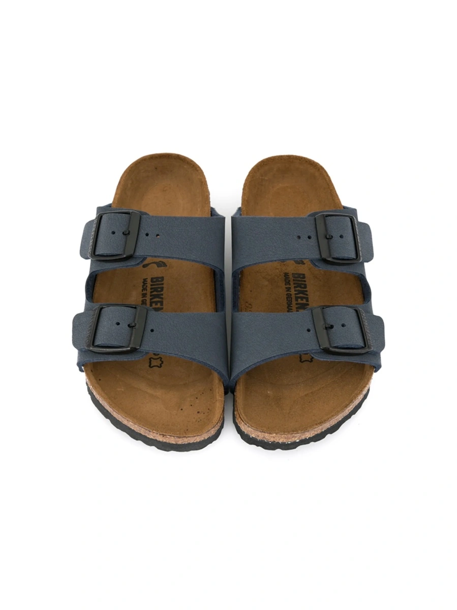 Sandale Birkenstock albastre din material textil - Img 3