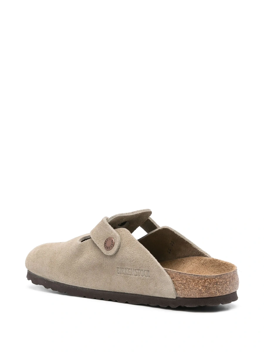 Sandale Birkenstock neutre din piele intoarsa - Img 3