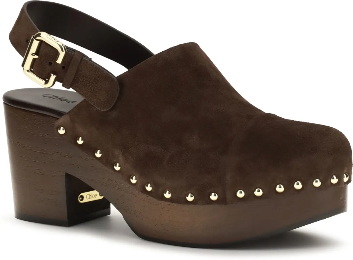 Sandale Jeannette wedge Clogs in glossy calfskin - Img 2