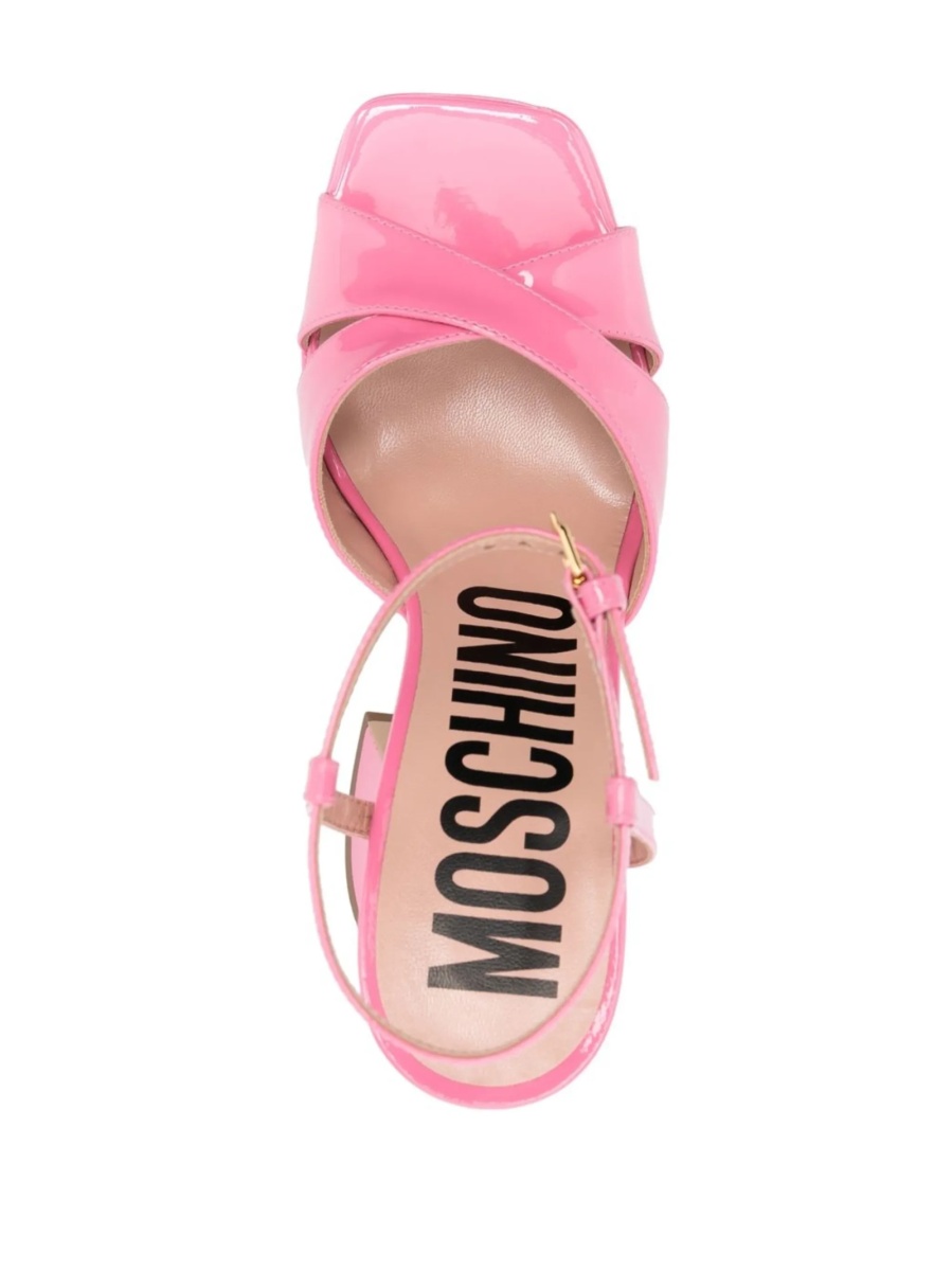 Sandale Moschino roz din piele - Img 4