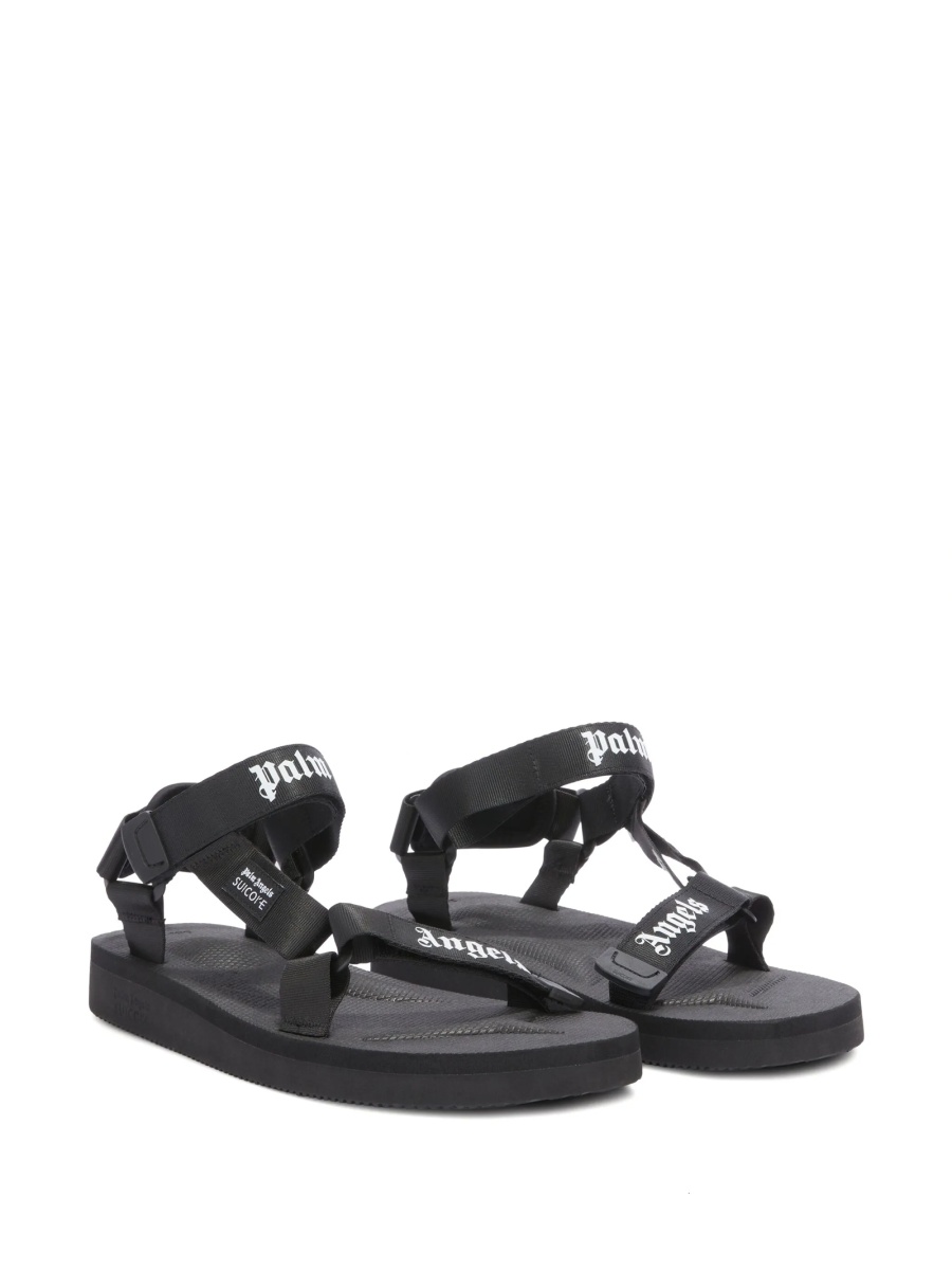 Sandale Palm Angels negre din polyester si poliamida - Img 2