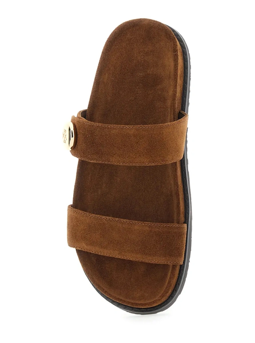 Sandale Tory Burch maro din piele intoarsa - Img 4