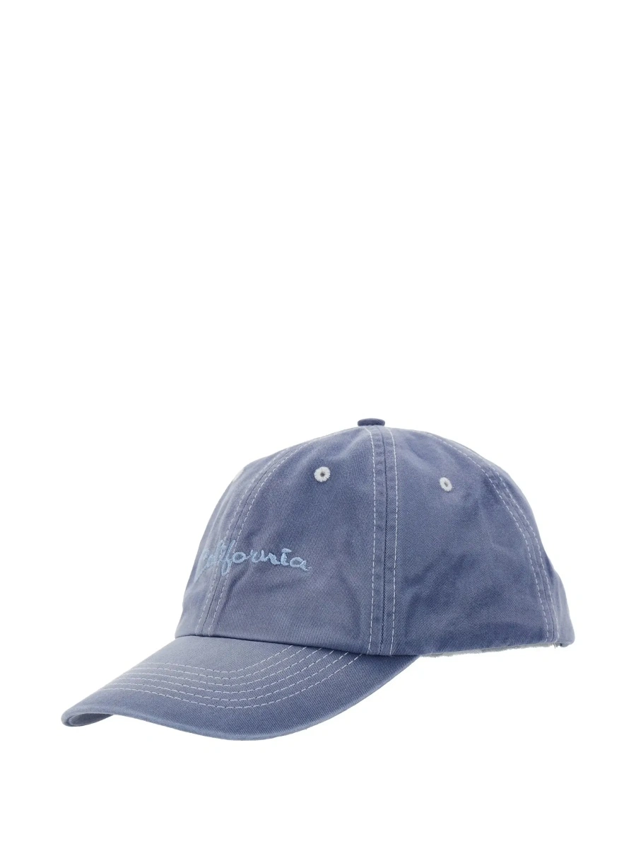 Sapca 'California' Blue Baseball Cap with Front Lettering in Cotton Men - Img 6