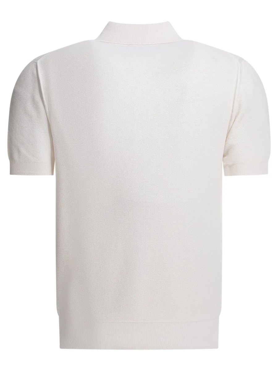 Silk and cotton pique polo shirt - Img 2