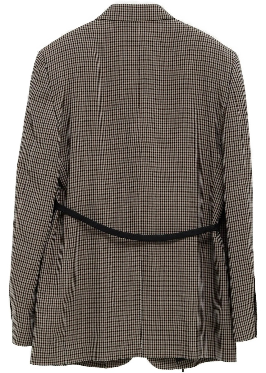 Single-breasted Vichy Jacket - Img 2