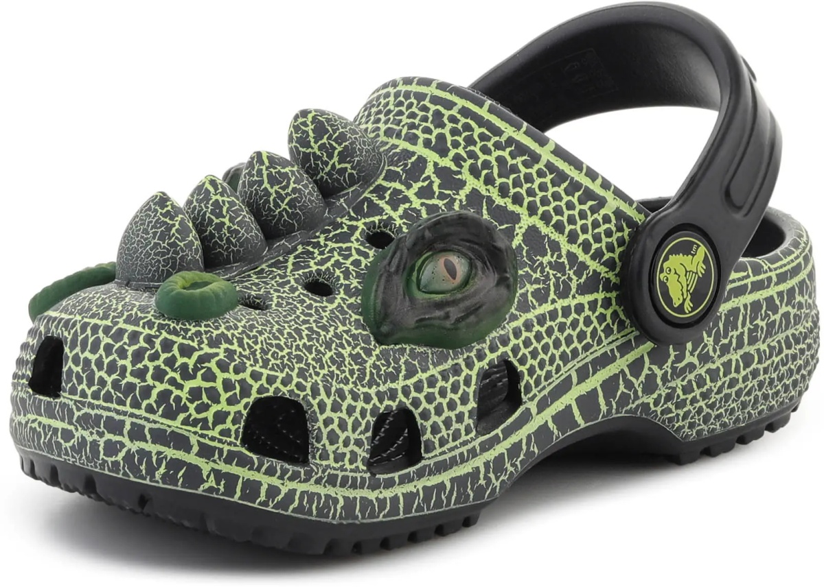 Slapi CLASSIC IAM SCARY DINO CLOG T KIDS BLACK - Img 3