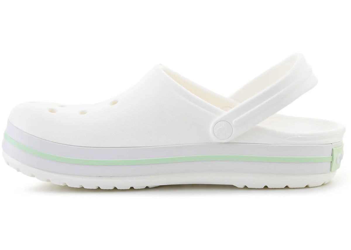 Slapi CROCBAND WHITE/SERENE GREEN - Img 4