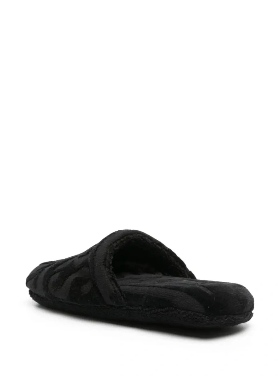 Slapi VERSACE HOME negri din piele ecologica - Img 3