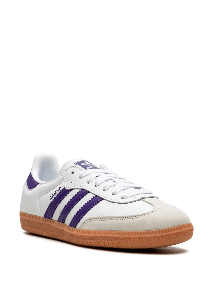 Sneakers adidas Originals samba albi din piele si piele intoarsa - Img 2