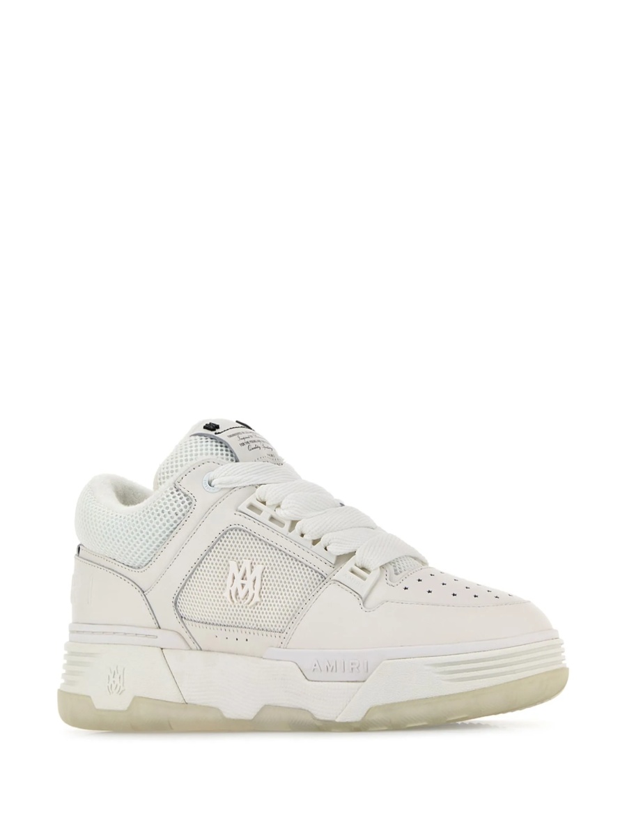 Sneakers AMIRI albi din material textil si piele - Img 2