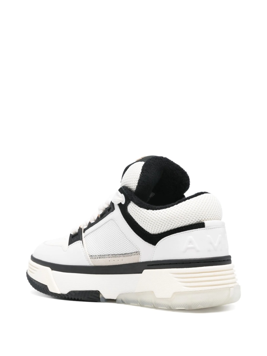 Sneakers AMIRI albi din material textil si piele - Img 5