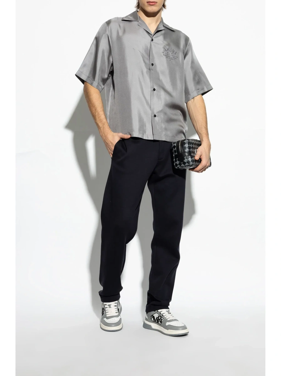 Sneakers AMIRI gri din piele - Img 6