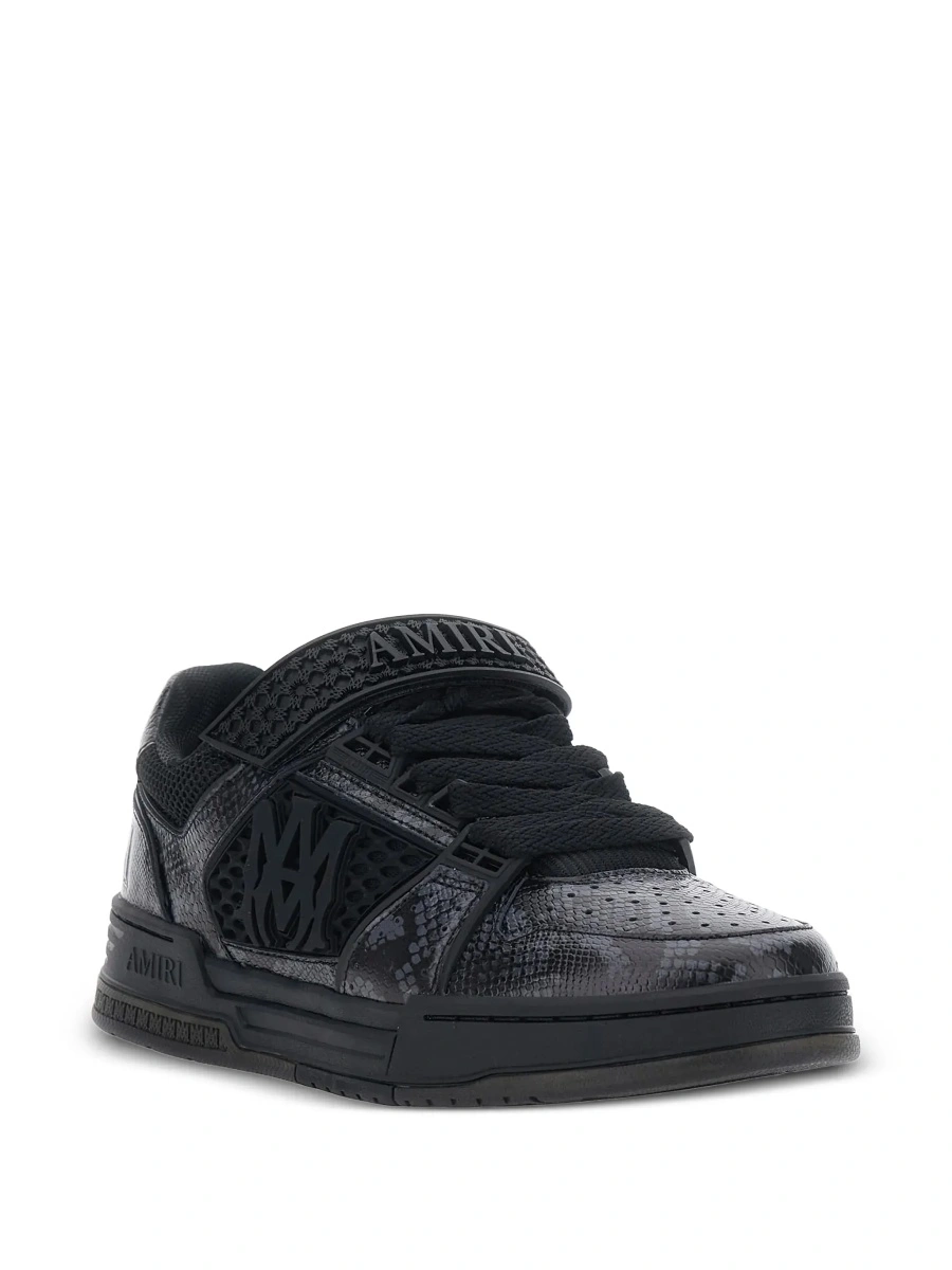 Sneakers AMIRI negri din piele cu logo lateral maxi - Img 5