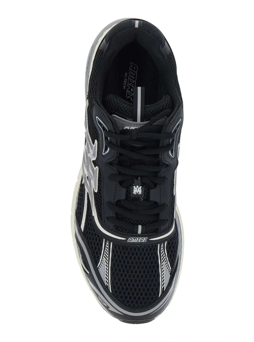 Sneakers AMIRI negri din piele si textil - Img 4
