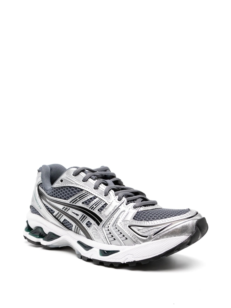 Sneakers ASICS argintii din fibre si pene - Img 2