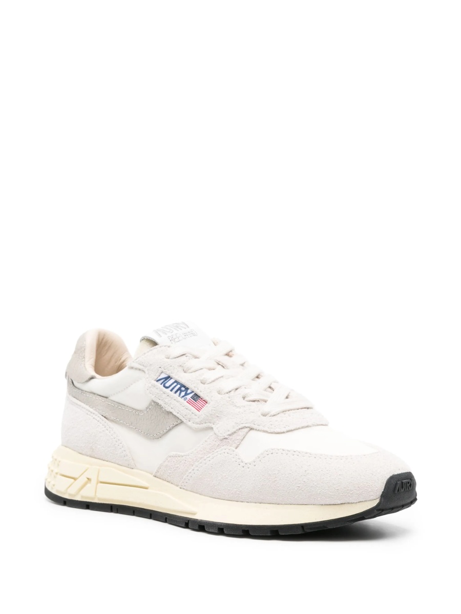 Sneakers AUTRY albi din nylon si piele intoarsa - Img 2