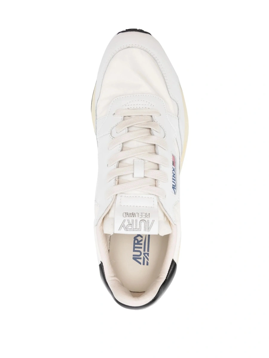 Sneakers AUTRY albi din nylon si piele - Img 4
