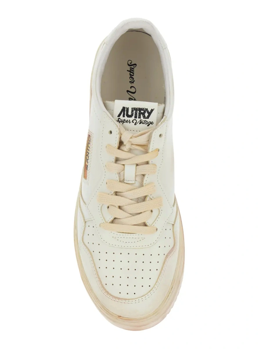 Sneakers AUTRY albi din piele si piele intoarsa 'Medalist' - Img 4
