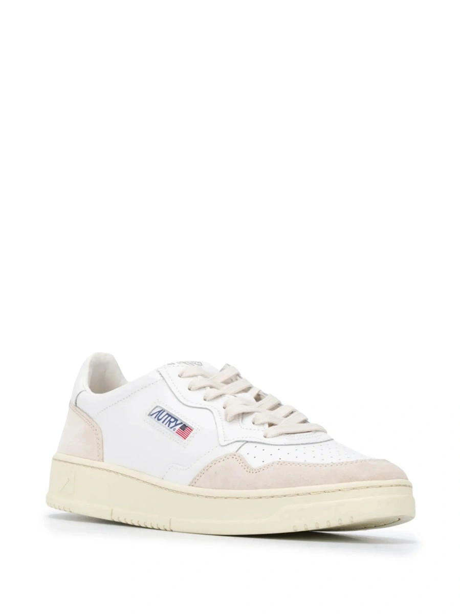 Sneakers AUTRY albi din piele si piele intoarsa 'Medalist' - Img 5