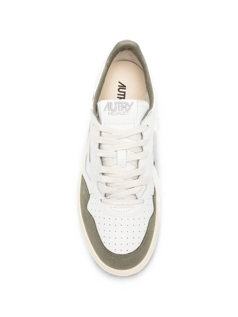Sneakers AUTRY albi din piele si piele intoarsa - Img 4