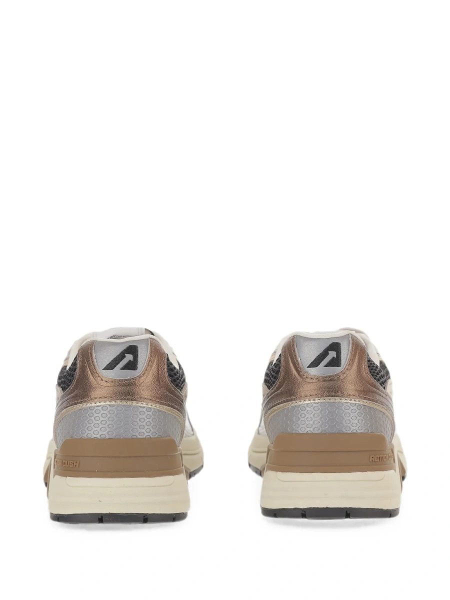 Sneakers AUTRY argintii din plasa si piele intoarsa - Img 3