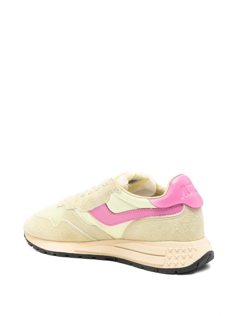 Sneakers AUTRY galbeni din material textil si piele intoarsa - Img 3