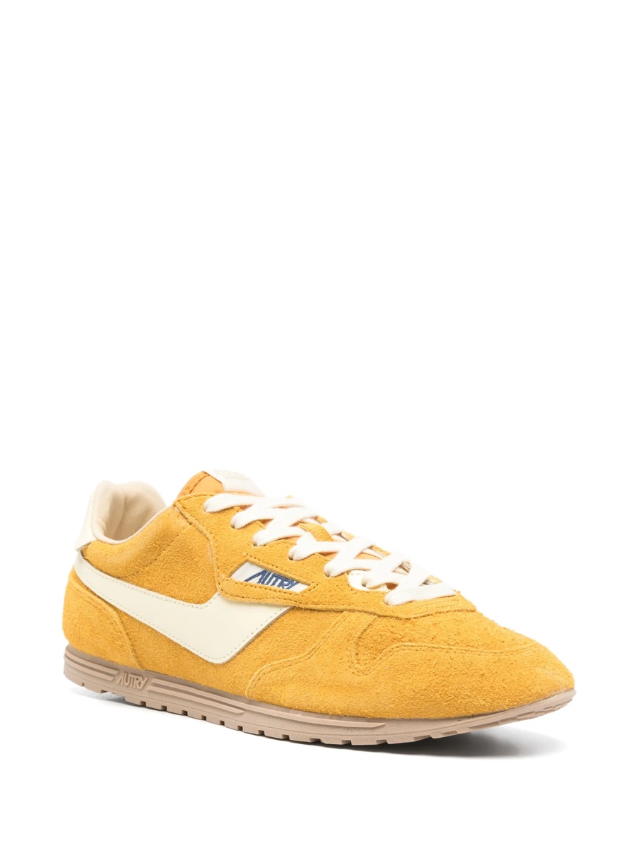 Sneakers AUTRY galbeni din piele intoarsa - Img 2