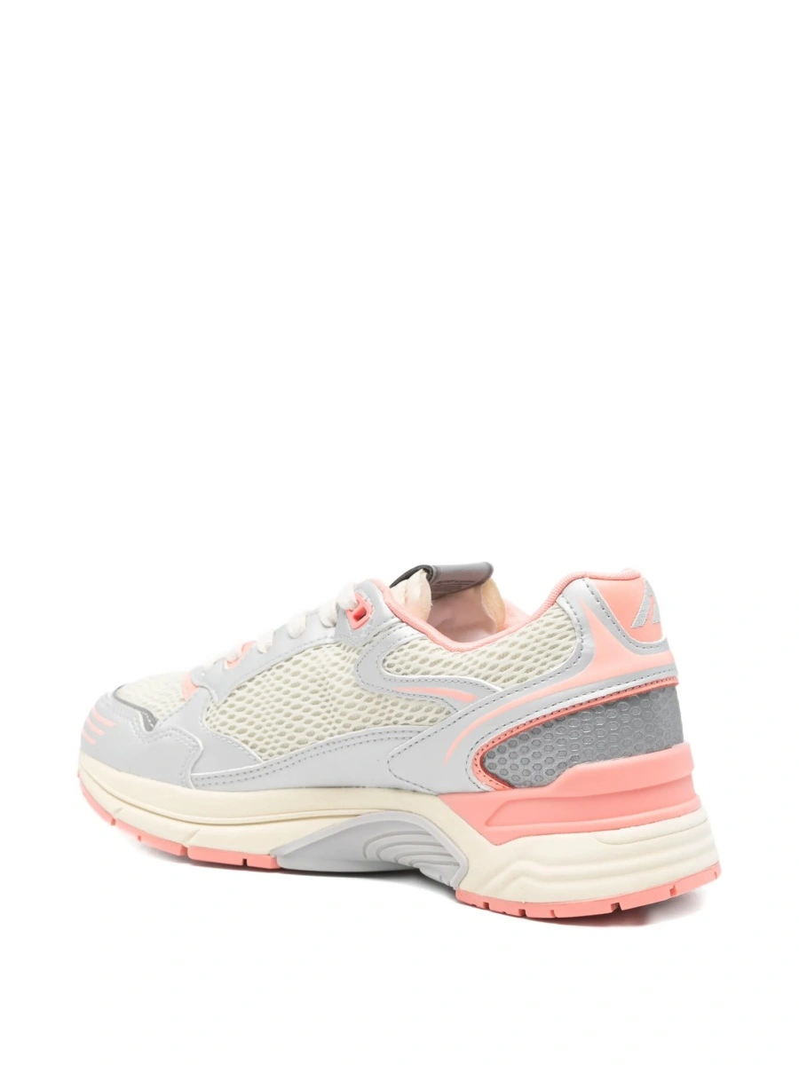 Sneakers AUTRY gri din piele si material textil - Img 3
