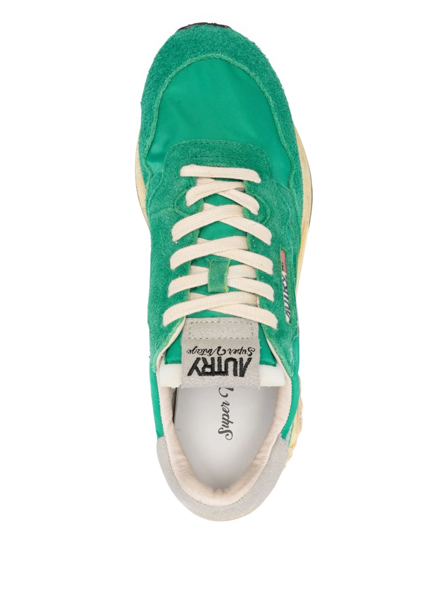 Sneakers AUTRY verzi din material textil si piele intoarsa - Img 4