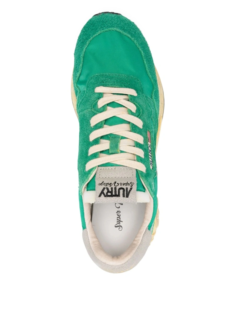 Sneakers AUTRY verzi din material textil si piele intoarsa - Img 4