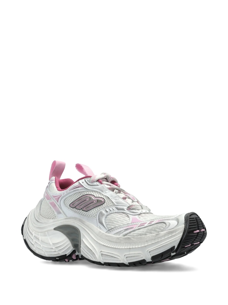 Sneakers Balenciaga albi din poliuretan si polyester - Img 2