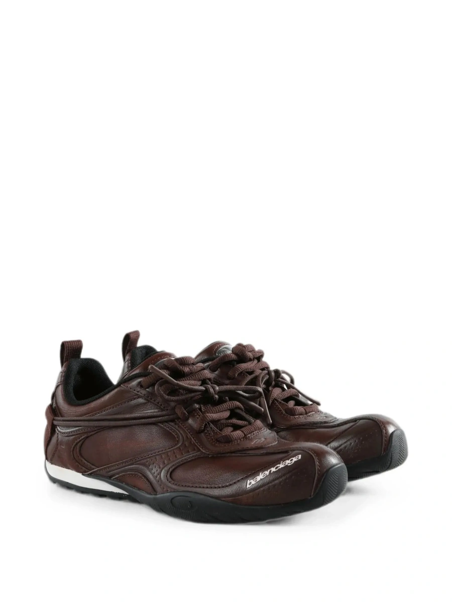 Sneakers Balenciaga maro din piele 'Radar' - Img 5