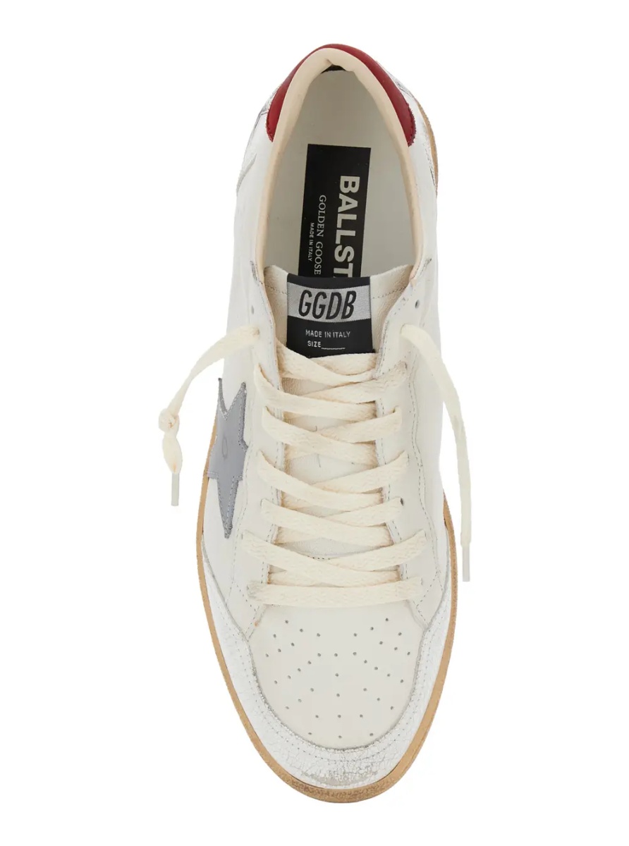 Sneakers 'Ball Star' White Low Sneakers In Leather and Suede for Men - Img 4