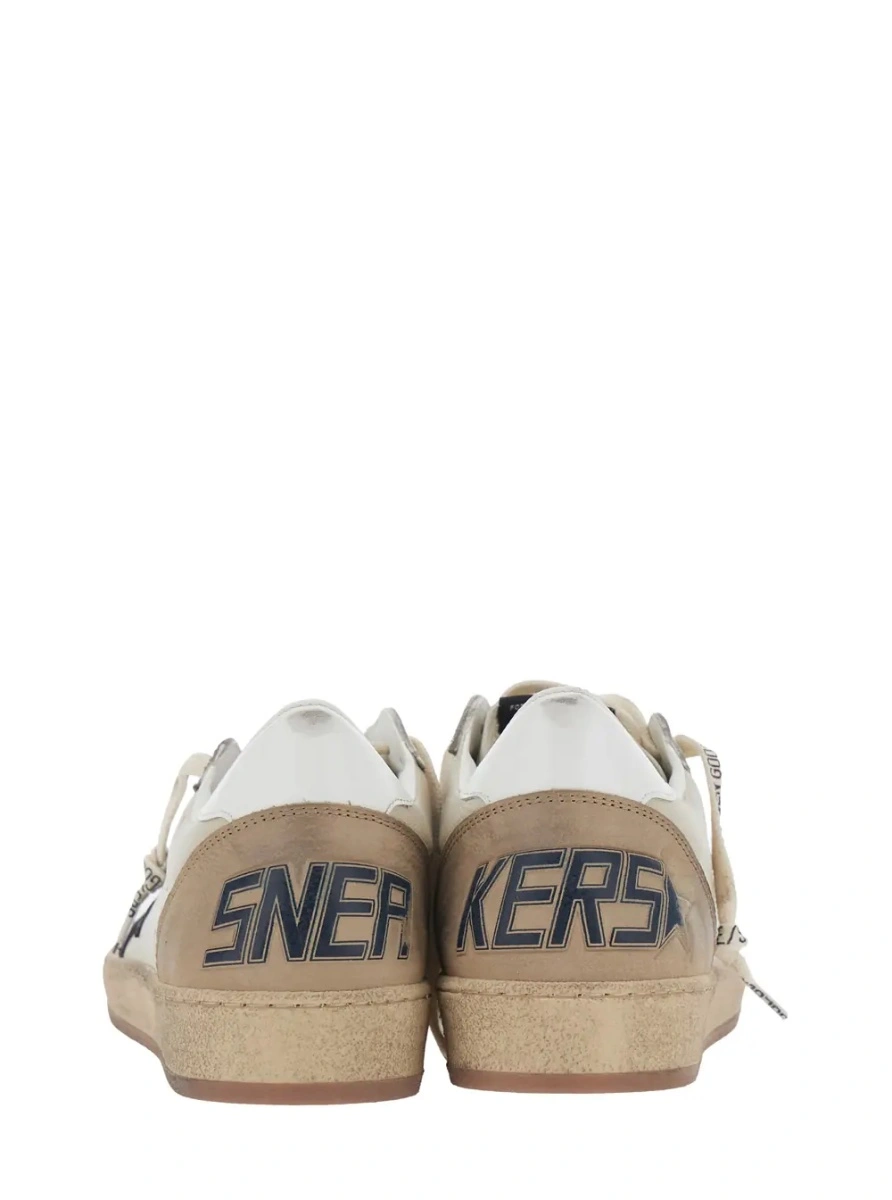 Sneakers 'Ballstar' Beige Low top sneakers with logo patch on the tongue and contrasting heel with logo lettering in suede for men - Img 5