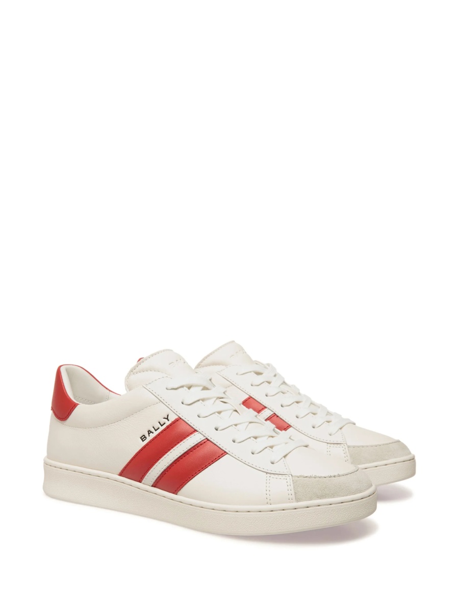 Sneakers Bally albi din piele - Img 2
