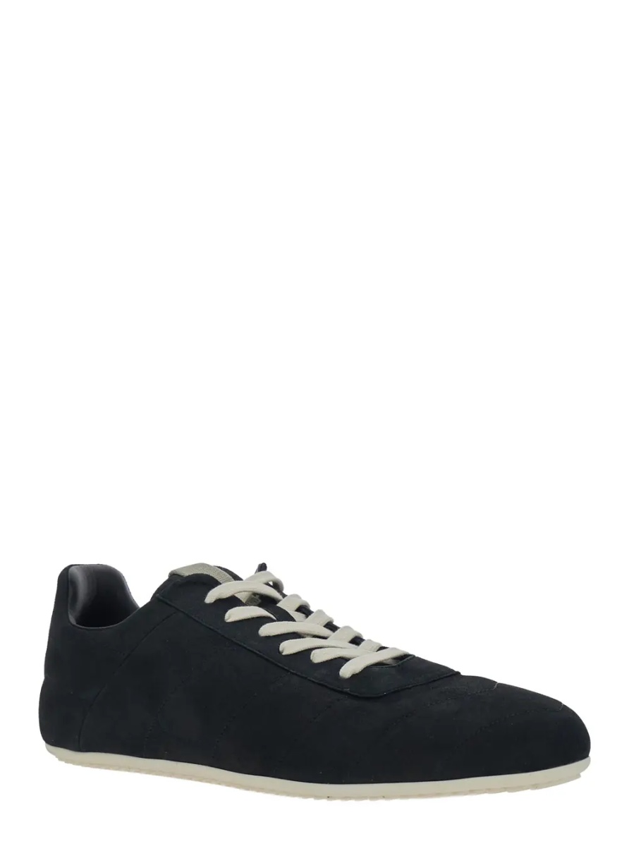 Sneakers Black Low Top Sneakers with Round Toe and Front Lace Closure in Suede for Men - Img 2