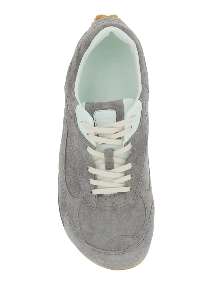 Sneakers Bottega Veneta gri din piele intoarsa - Img 4