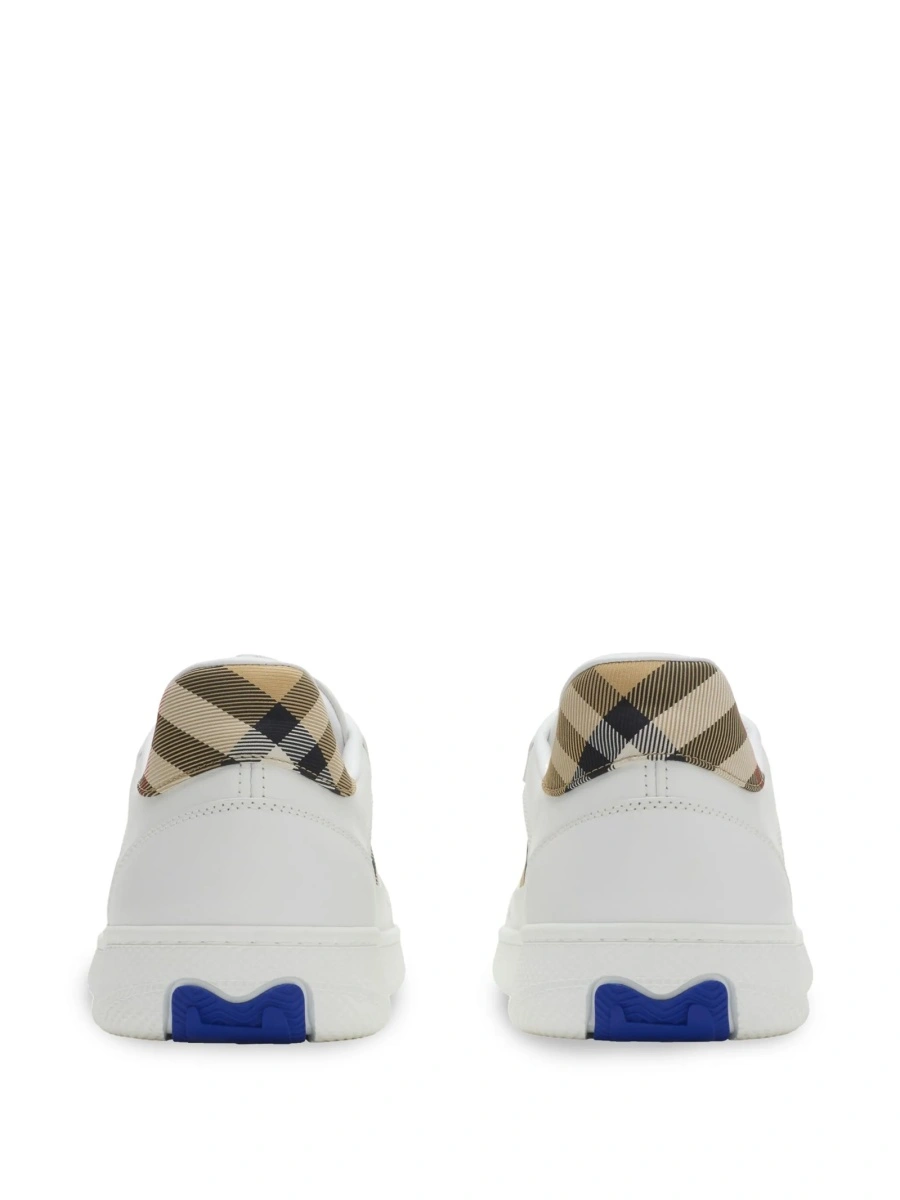 Sneakers Burberry vintage check albi din poliamida si polyester - Img 2
