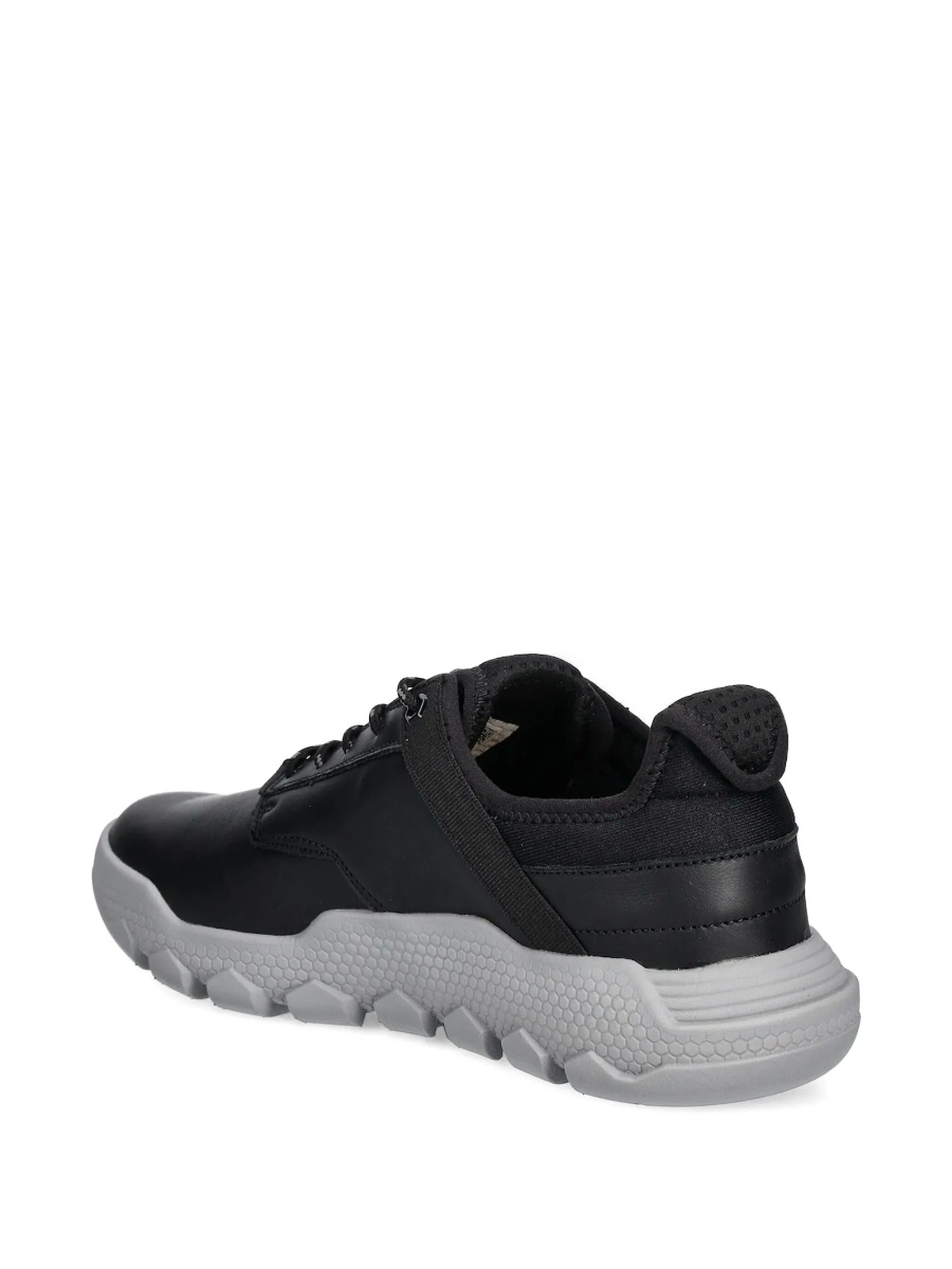 Sneakers Caterpillar negri din material textil si piele - Img 2
