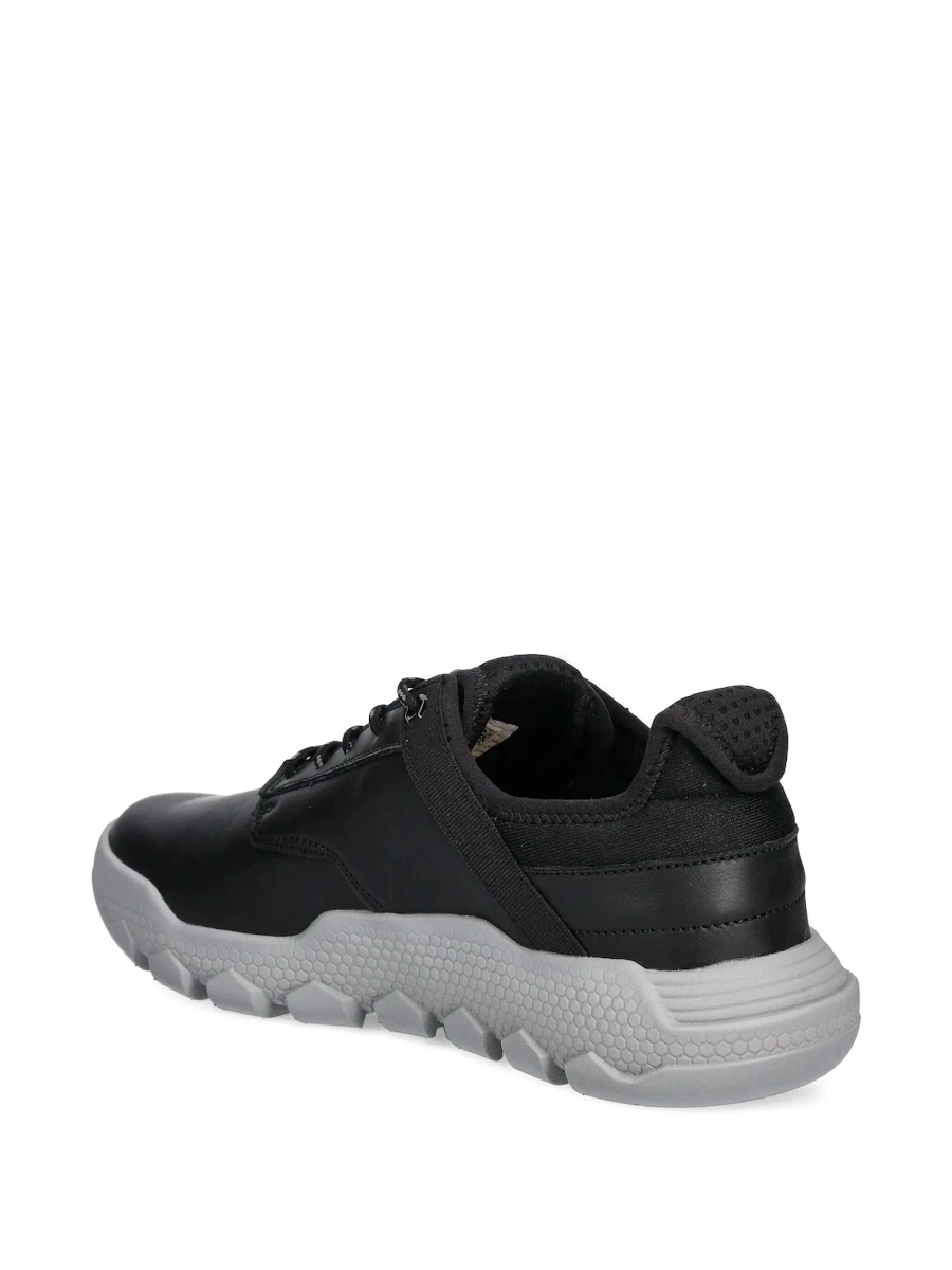 Sneakers Caterpillar negri din material textil si piele - Img 2