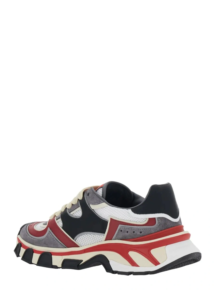 Sneakers Dolce &amp; Gabbana albi din piele si piele intoarsa - Img 3