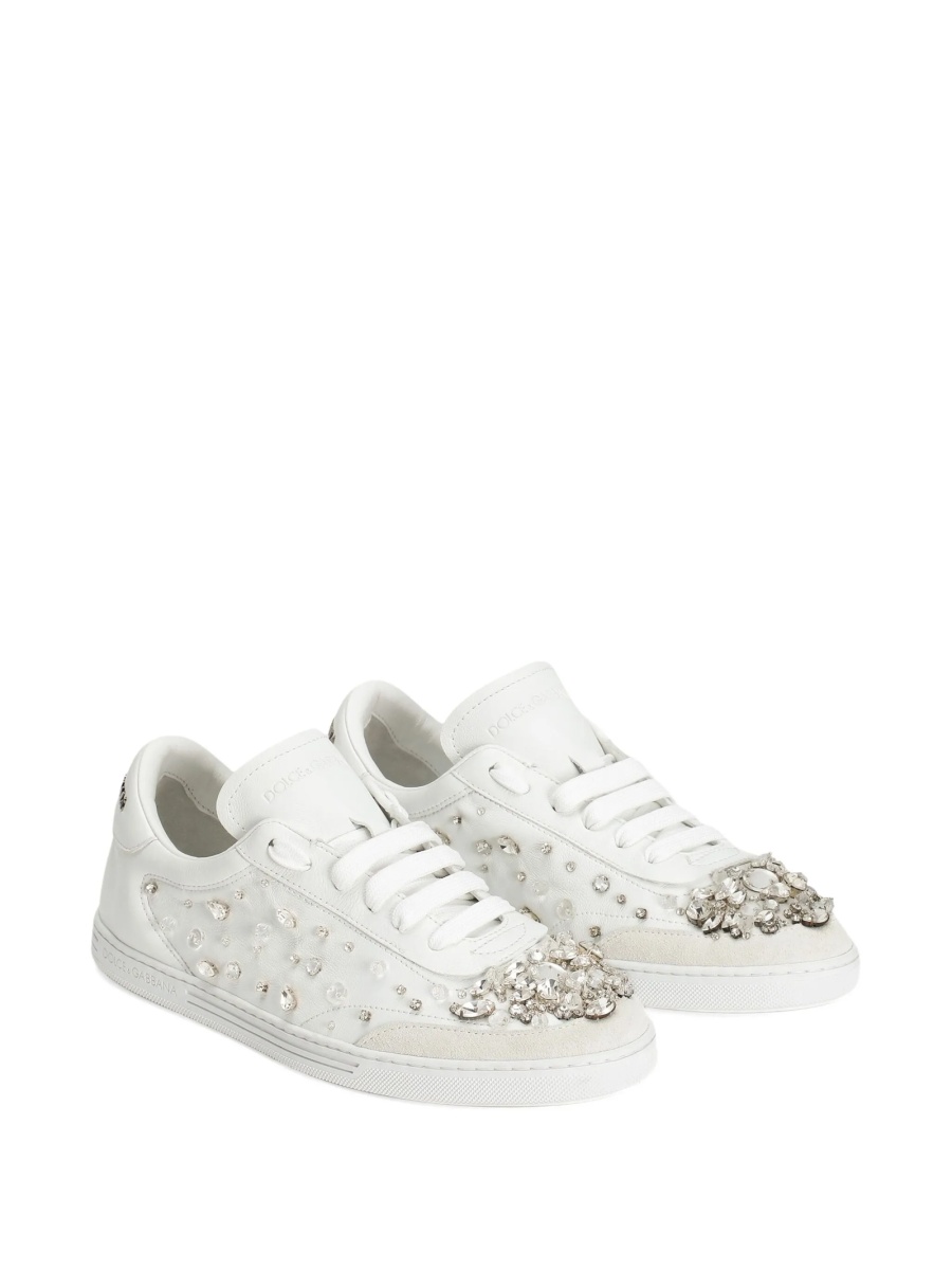 Sneakers Dolce &amp; Gabbana albi din piele - Img 2