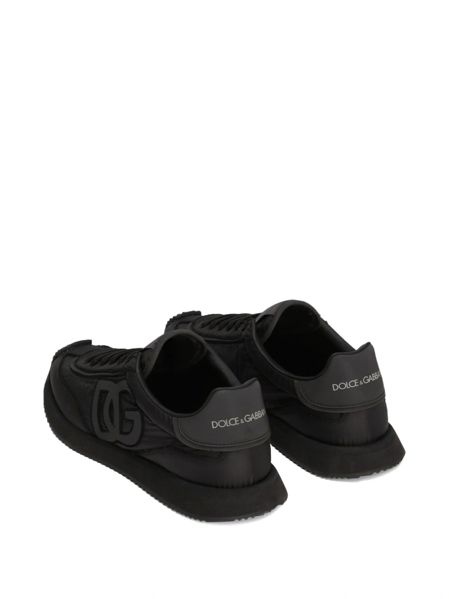 Sneakers Dolce &amp; Gabbana negri din piele si poliuretan - Img 3