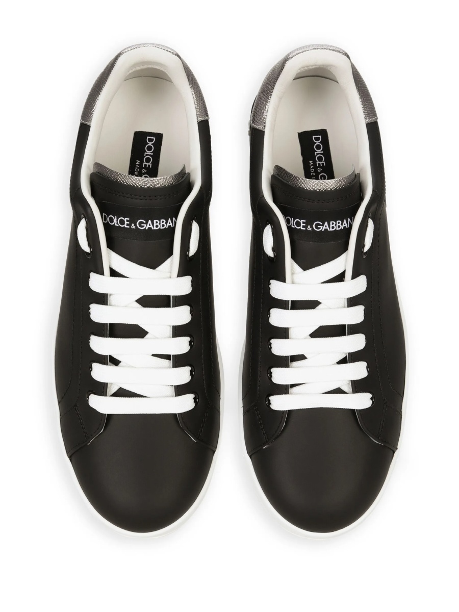 Sneakers Dolce &amp; Gabbana negri din piele - Img 4