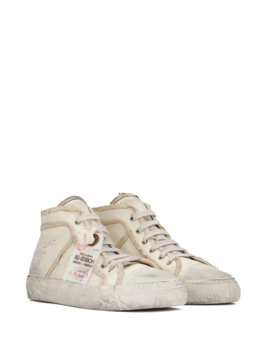 Sneakers Dolce &amp; Gabbana neutri din bumbac si piele - Img 2