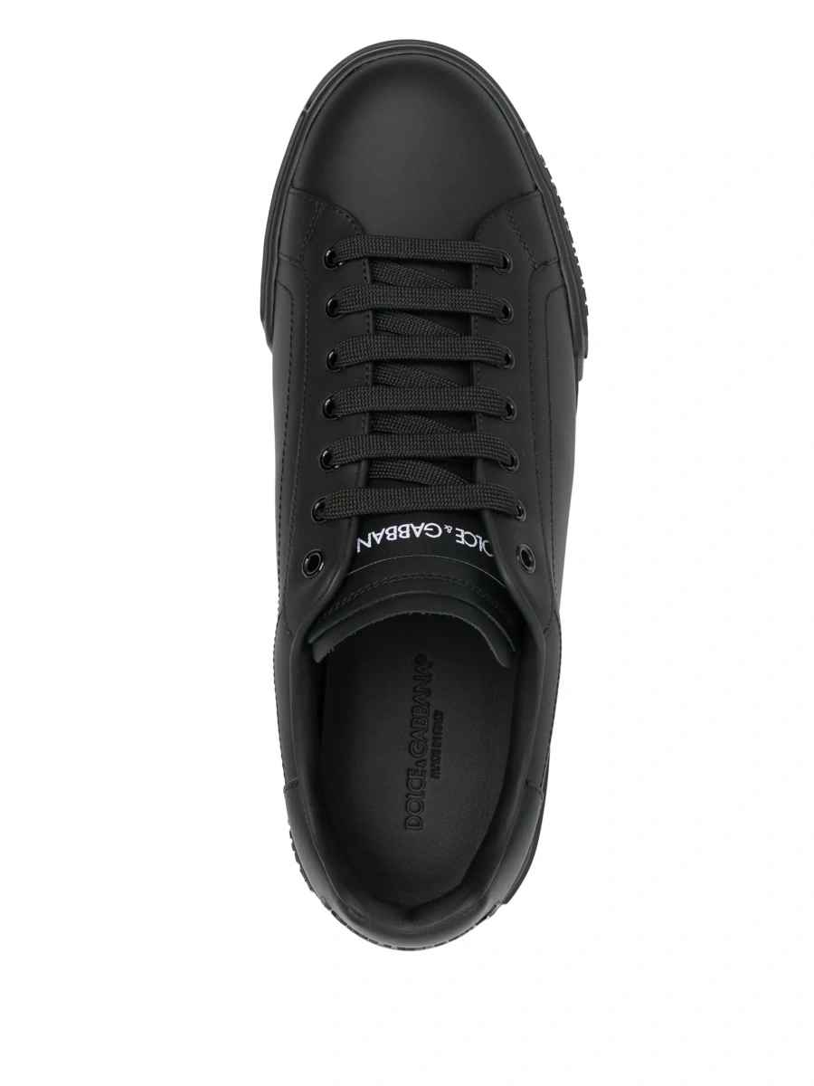 Sneakers Dolce &amp; Gabbana 'Portofino' negri din piele 'Portofino Light' - Img 7